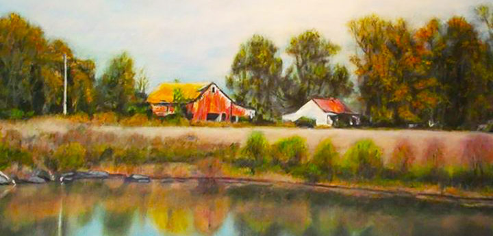 Barn in Tennessee Painting by Loney Hutchins